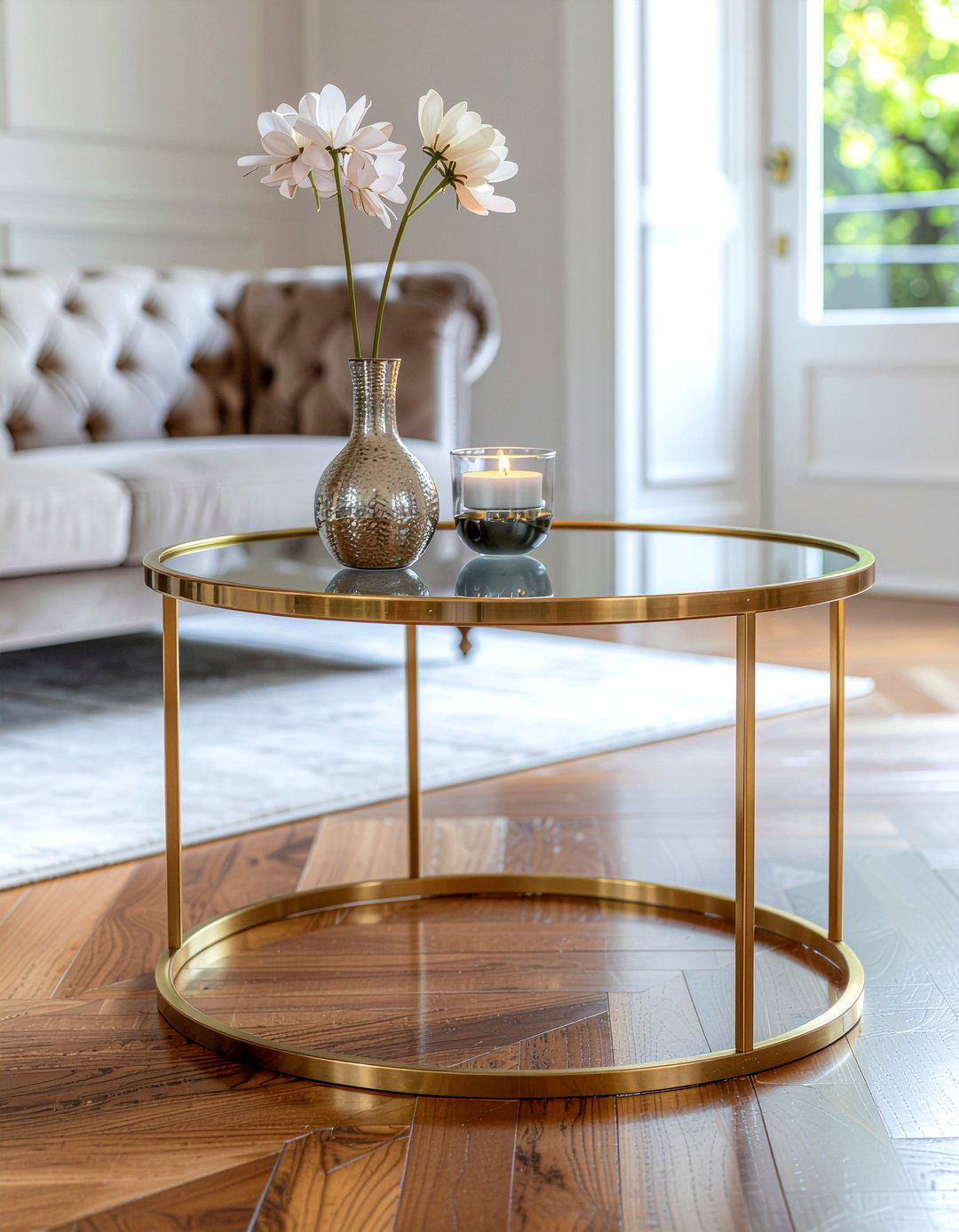 Brass Accent Table - 30 retro living room ideas