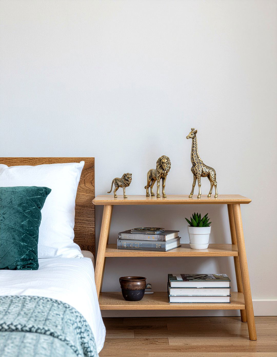 Brass Animal Decor - 30 safari bedroom ideas