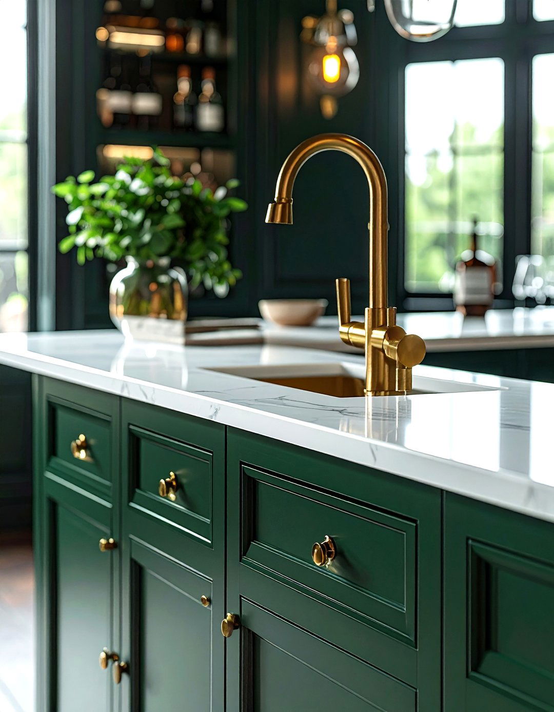 Brass Bar Hardware - 30 home bar decor ideas