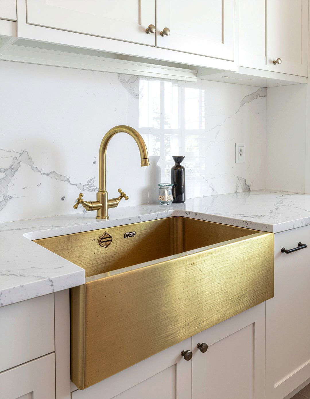Brass Bar Sink With Bridge Faucet - 30 bar sink kitchen ideas