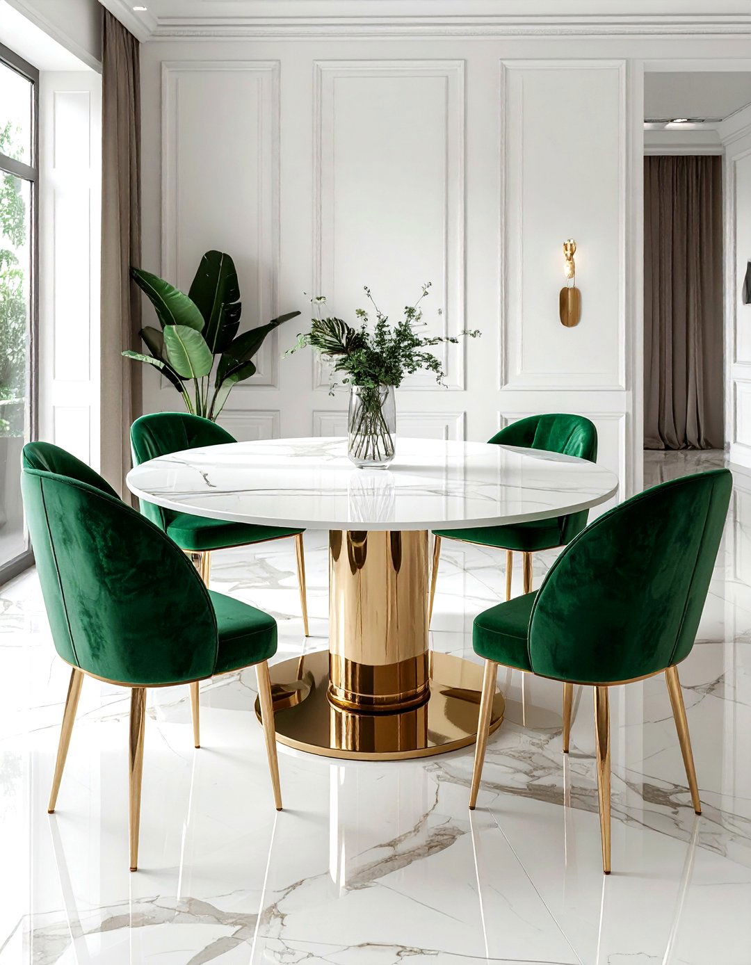 Brass Base Oval Table - 30 oval dining table ideas