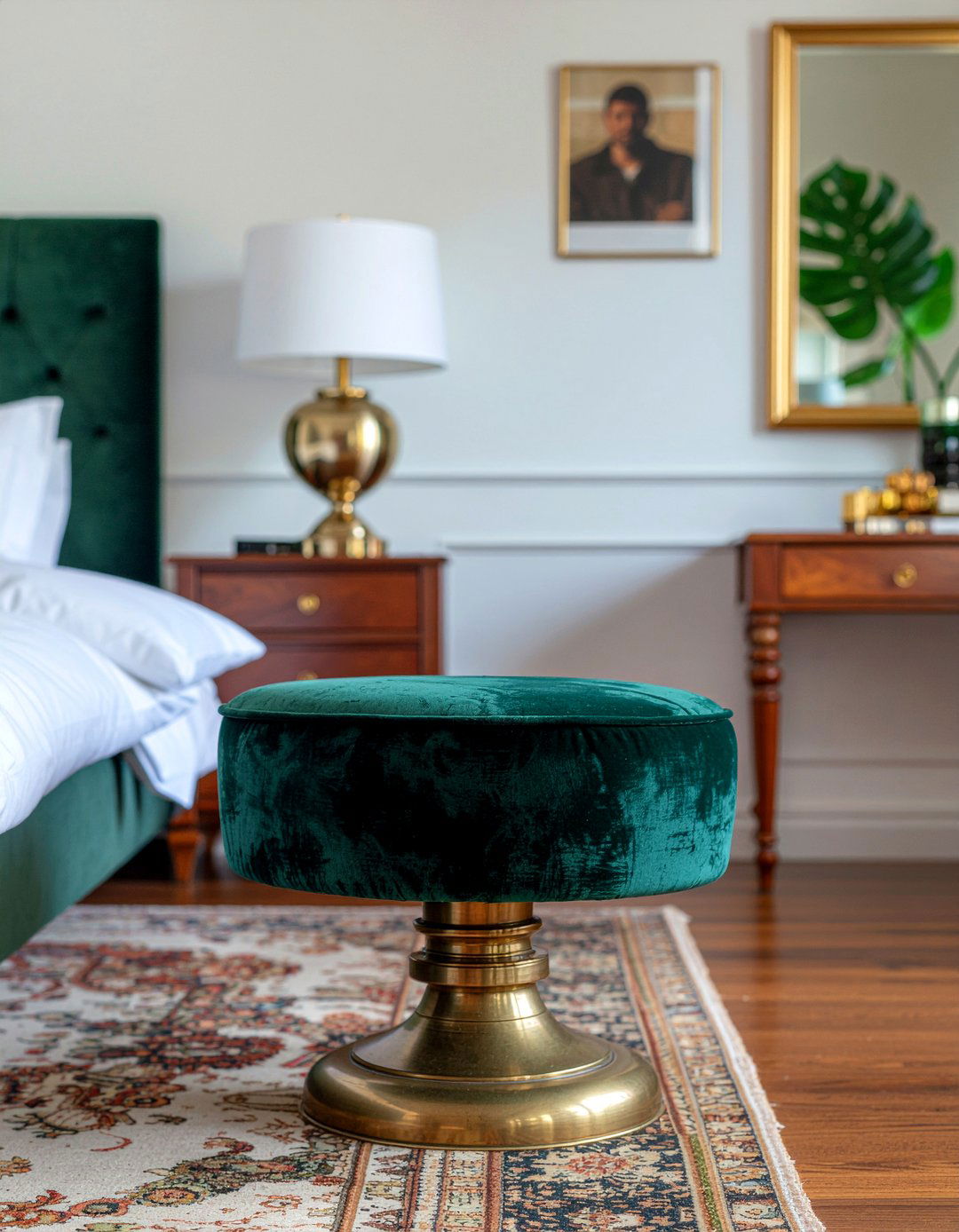 Brass Base Stool - 30 bedroom vanity stools