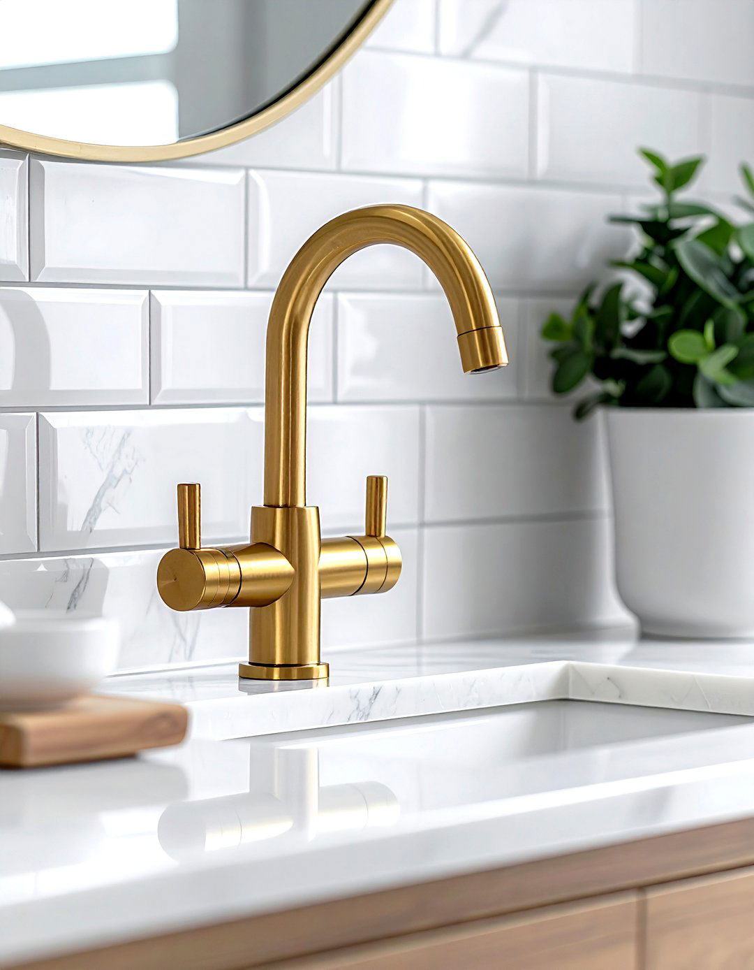 Brass Bathroom Faucet - 30 decor upgrade ideas