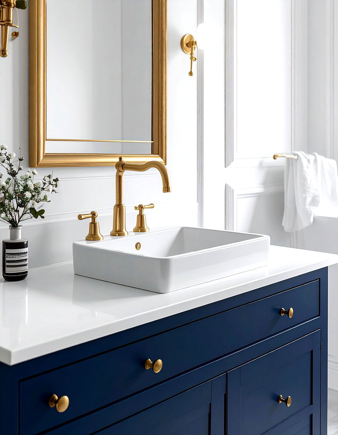 Brass Bathroom Faucet - 30 metal bathroom ideas