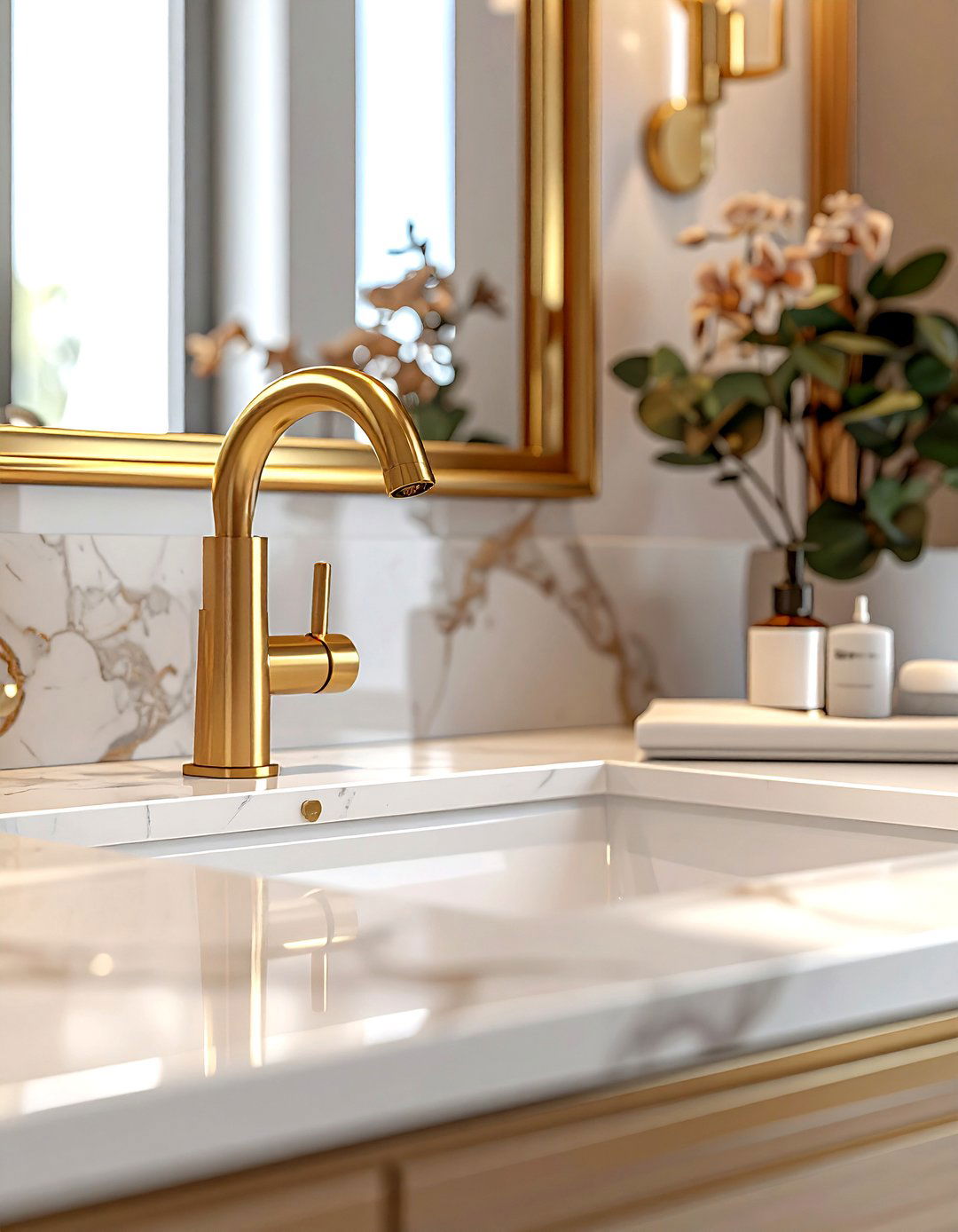 Brass Bathroom Faucet - 30 Property Brothers bathroom ideas