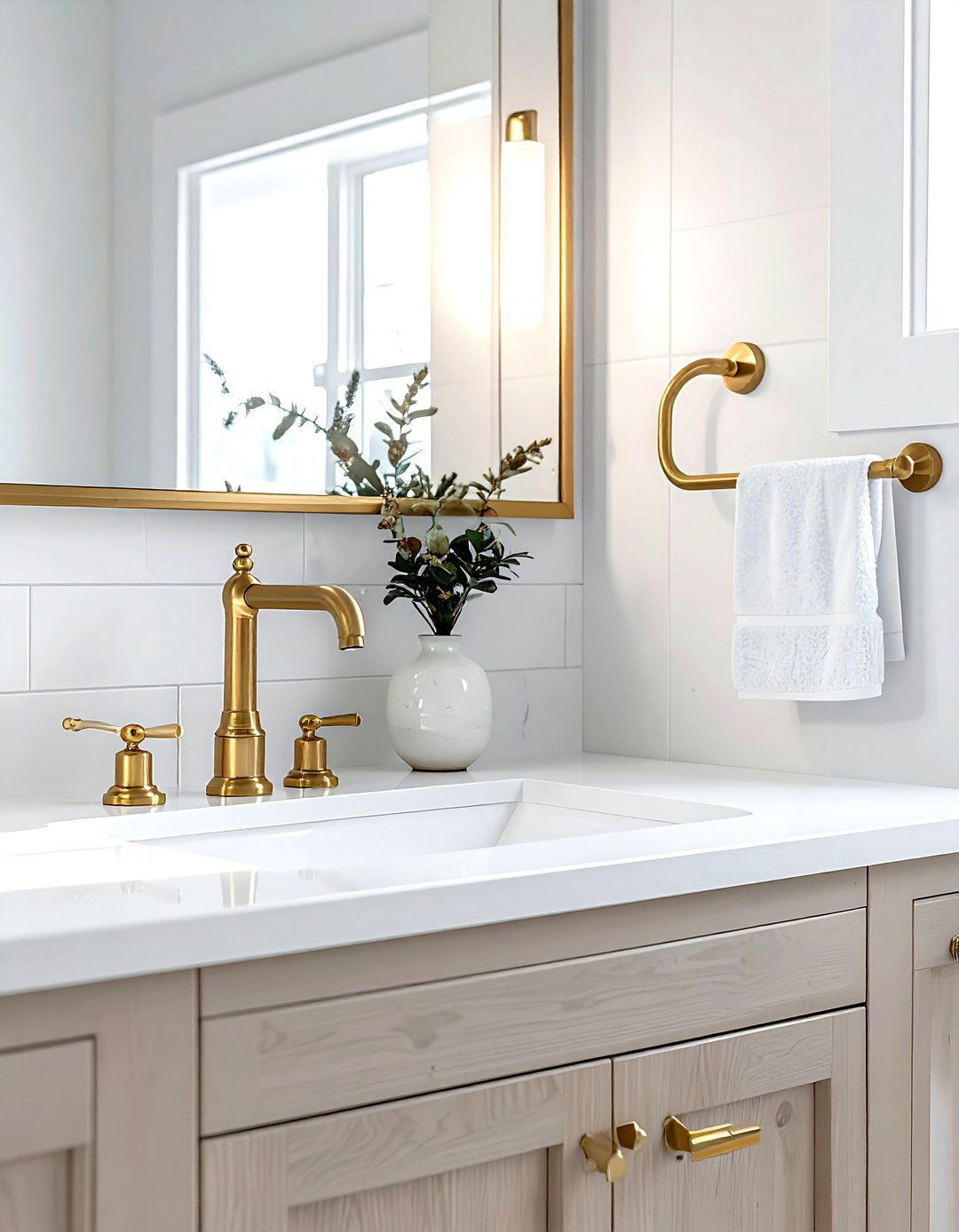 Brass Bathroom Fixtures - 30 modern farmhouse bathroom ideas