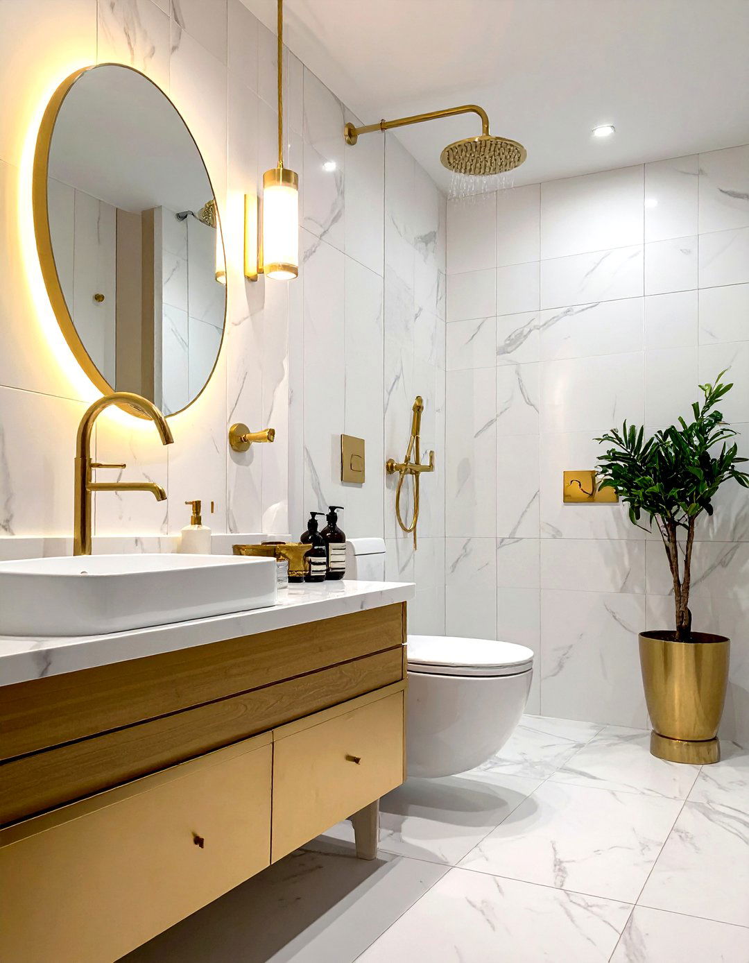 Brass Bathroom Fixtures - 30 updated classic bathroom ideas