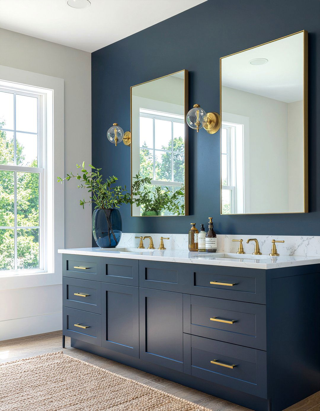 Brass Bathroom Sconce - 30 bathroom decor ideas