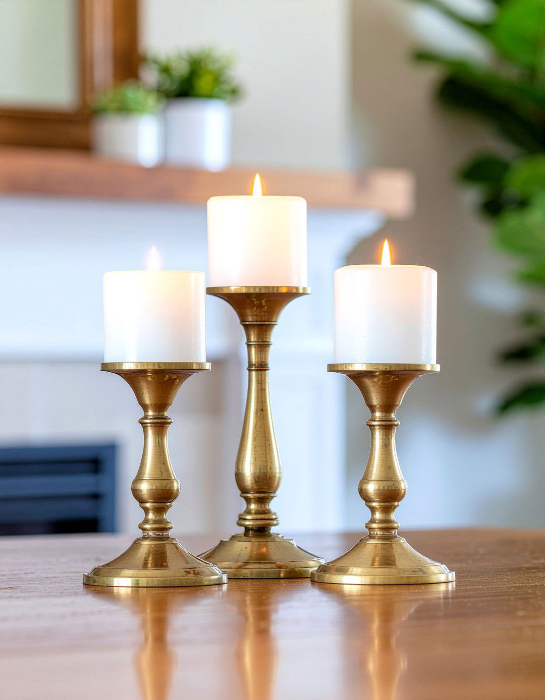 Brass Candle Holder - 30 living room brass furniture ideas