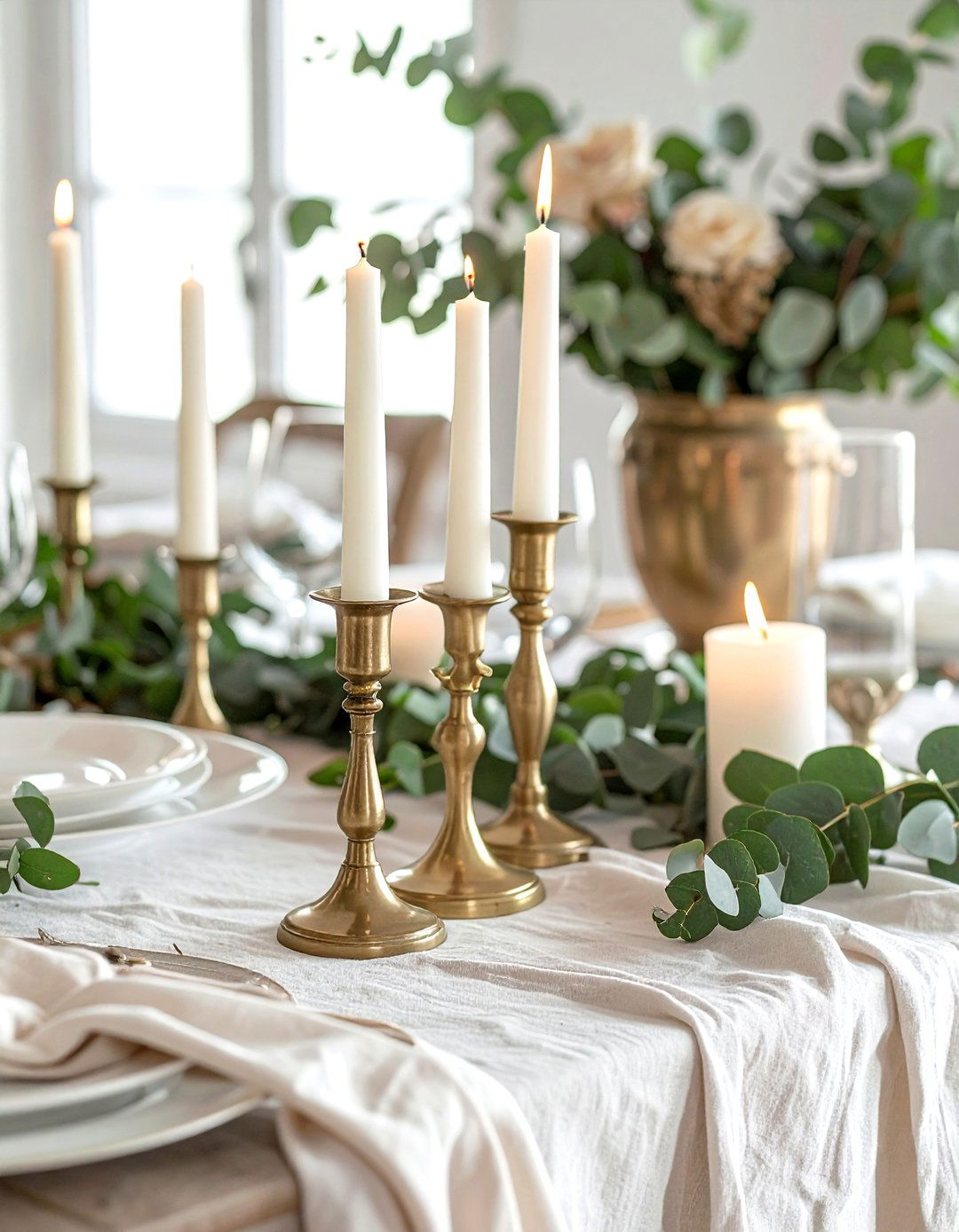 Brass Candle Holders - 30 brass decor ideas