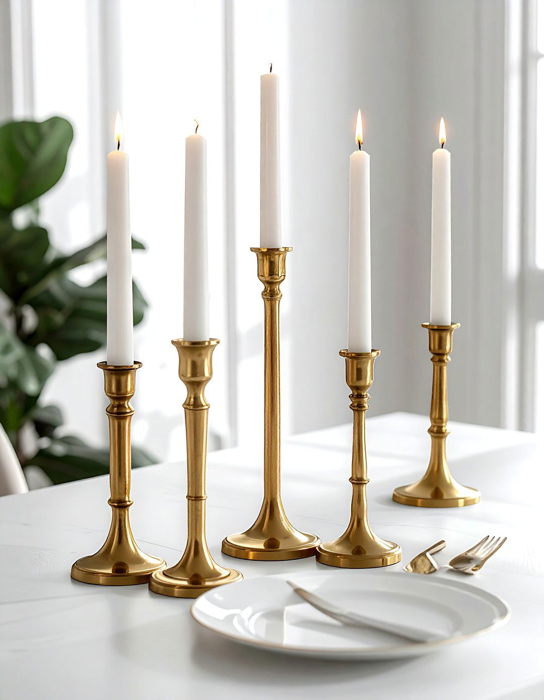 Brass Candlestick Holders - 30 TJ Maxx decor ideas