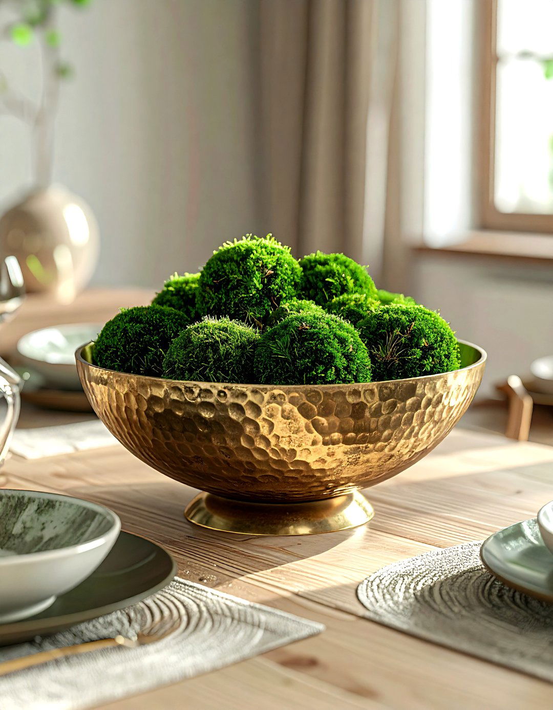 Brass Centerpiece Bowl - 30 brass accent dining room ideas