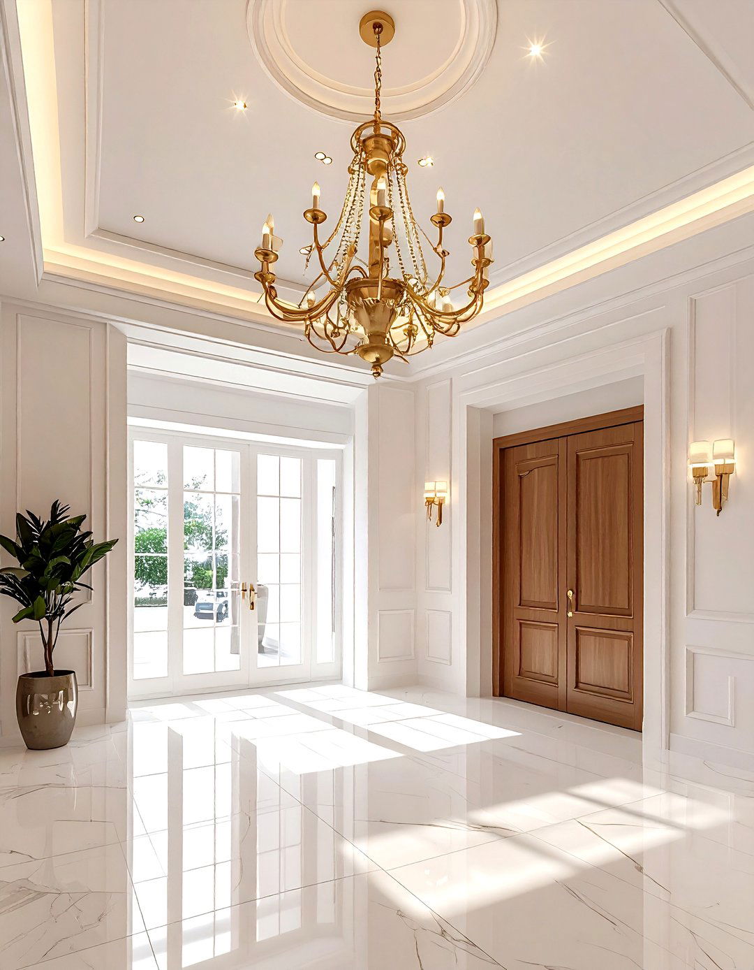 Brass Chandelier - 30 brass accent ideas