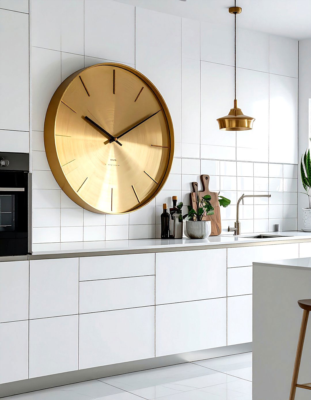 Brass Clock For Wall - 30 brass decor ideas