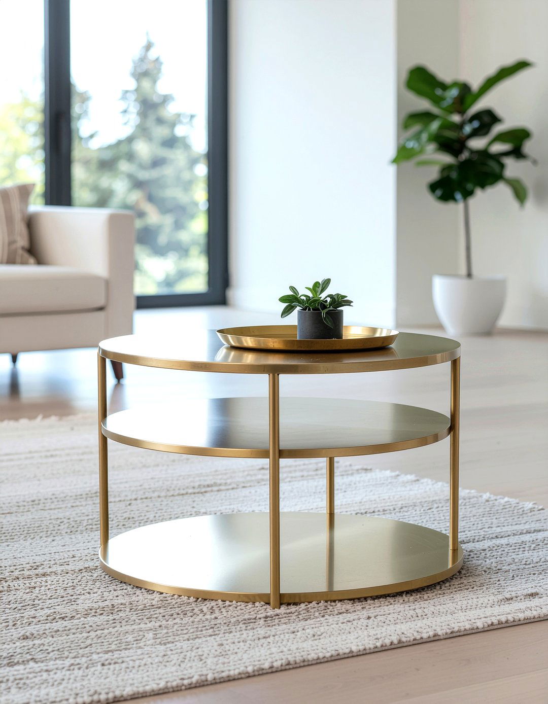 Brass Coffee Table Set - 30 living room brass furniture ideas
