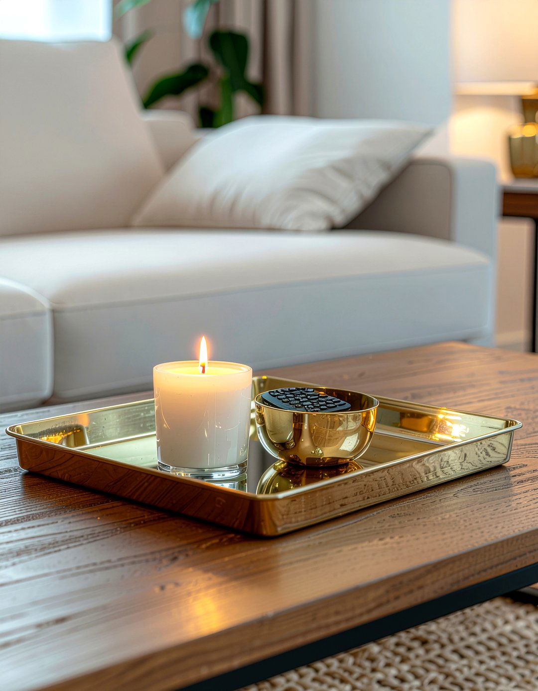 Brass Decorative Tray - 30 living room brass furniture ideas