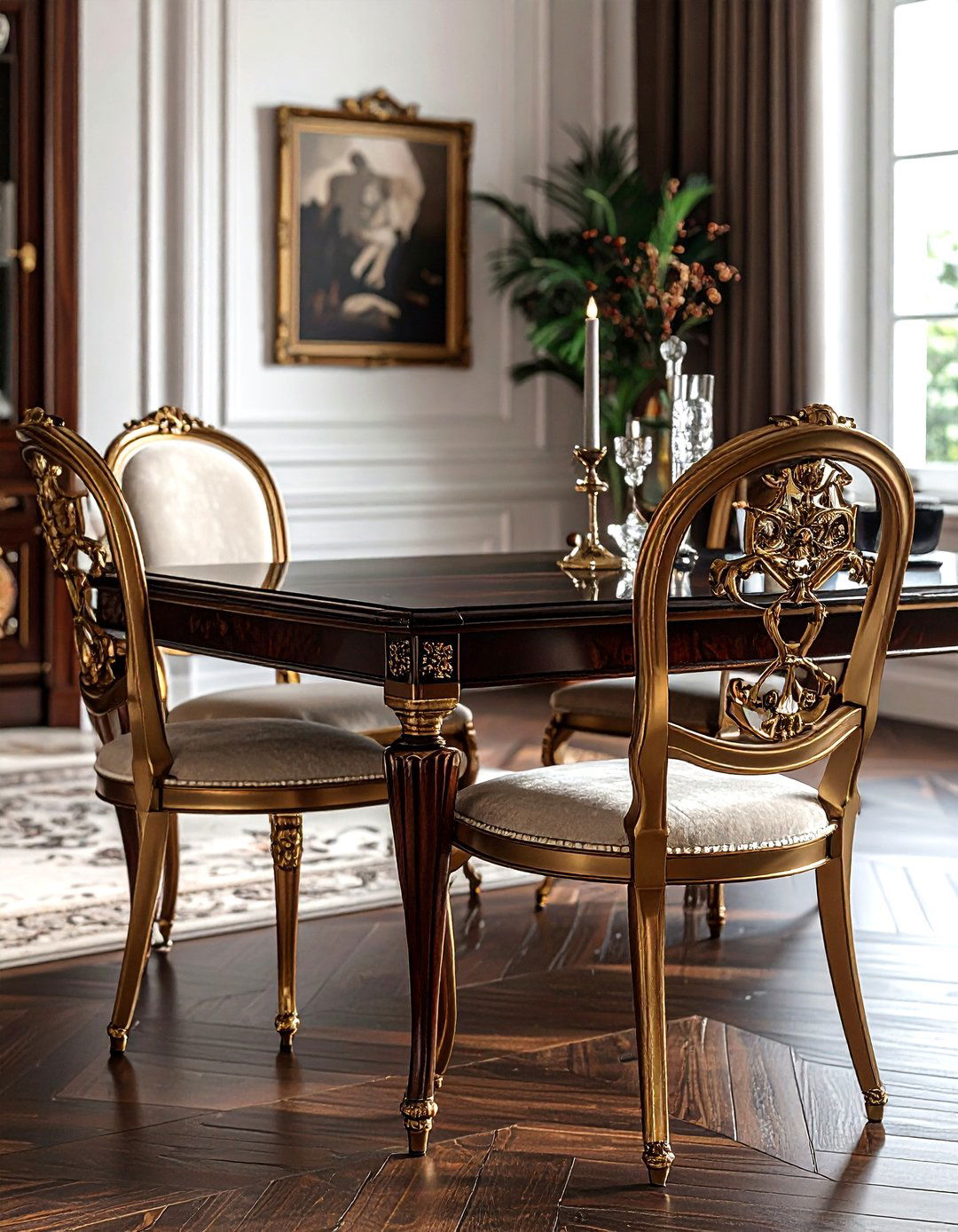 Brass Dining Chair - 30 metal dining chair ideas