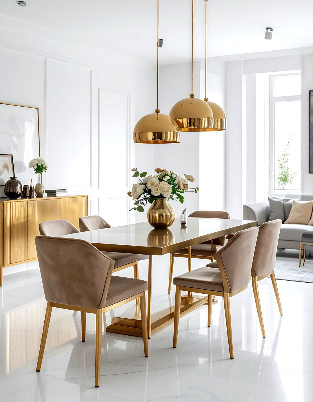 Brass Dining Room Accents - 30 showpiece dining room ideas