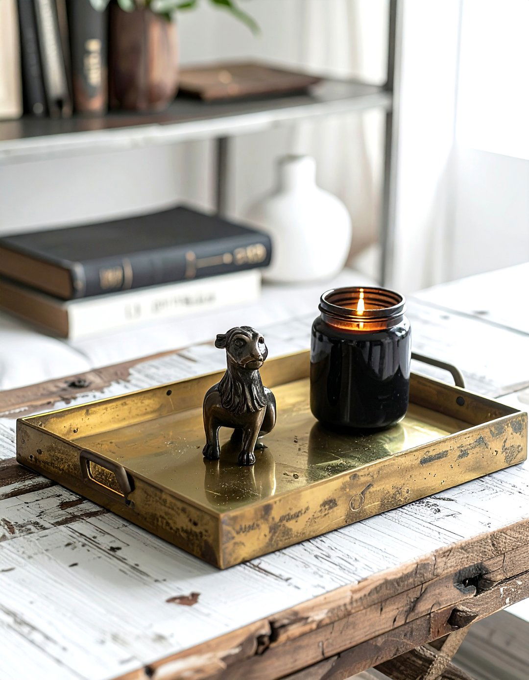 Brass Display Tray - 30 coffee table tray ideas