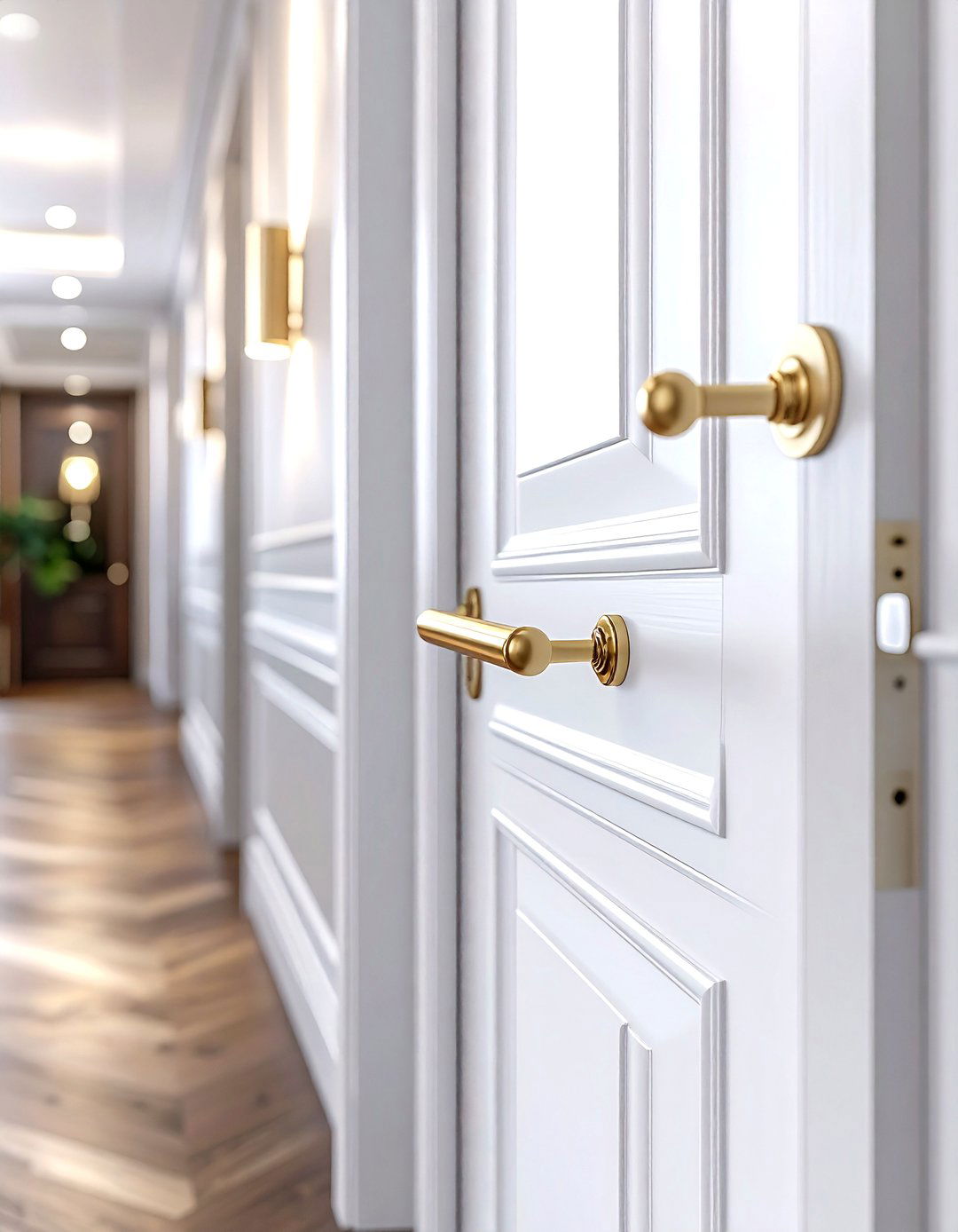 Brass Door Handle - 30 brass accent ideas