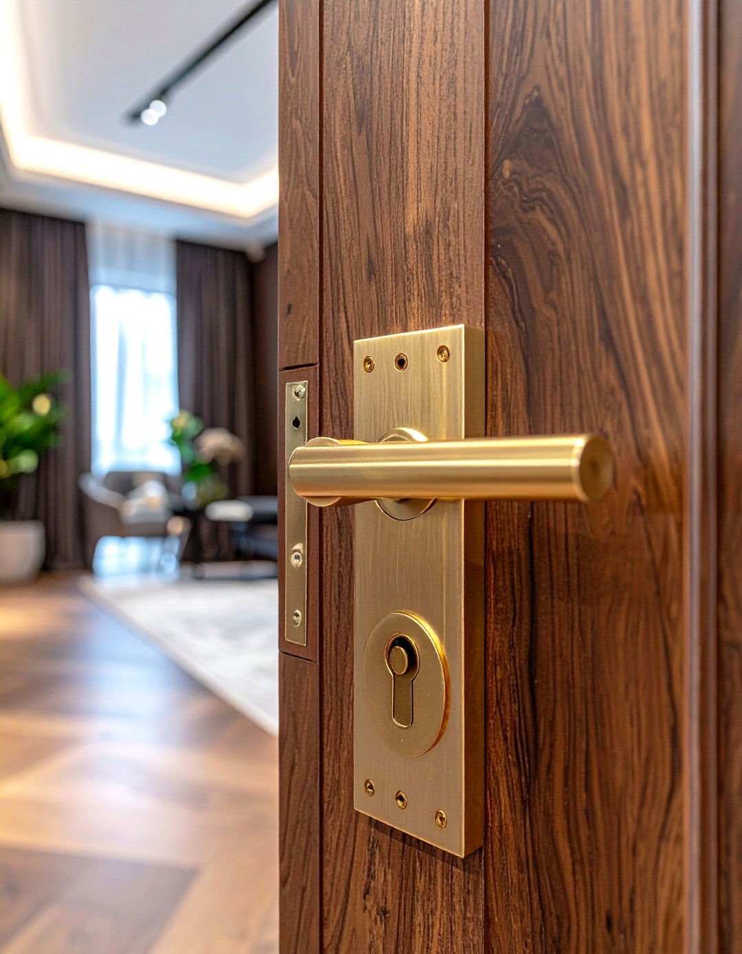 Brass Door Handle - 30 brass decor ideas