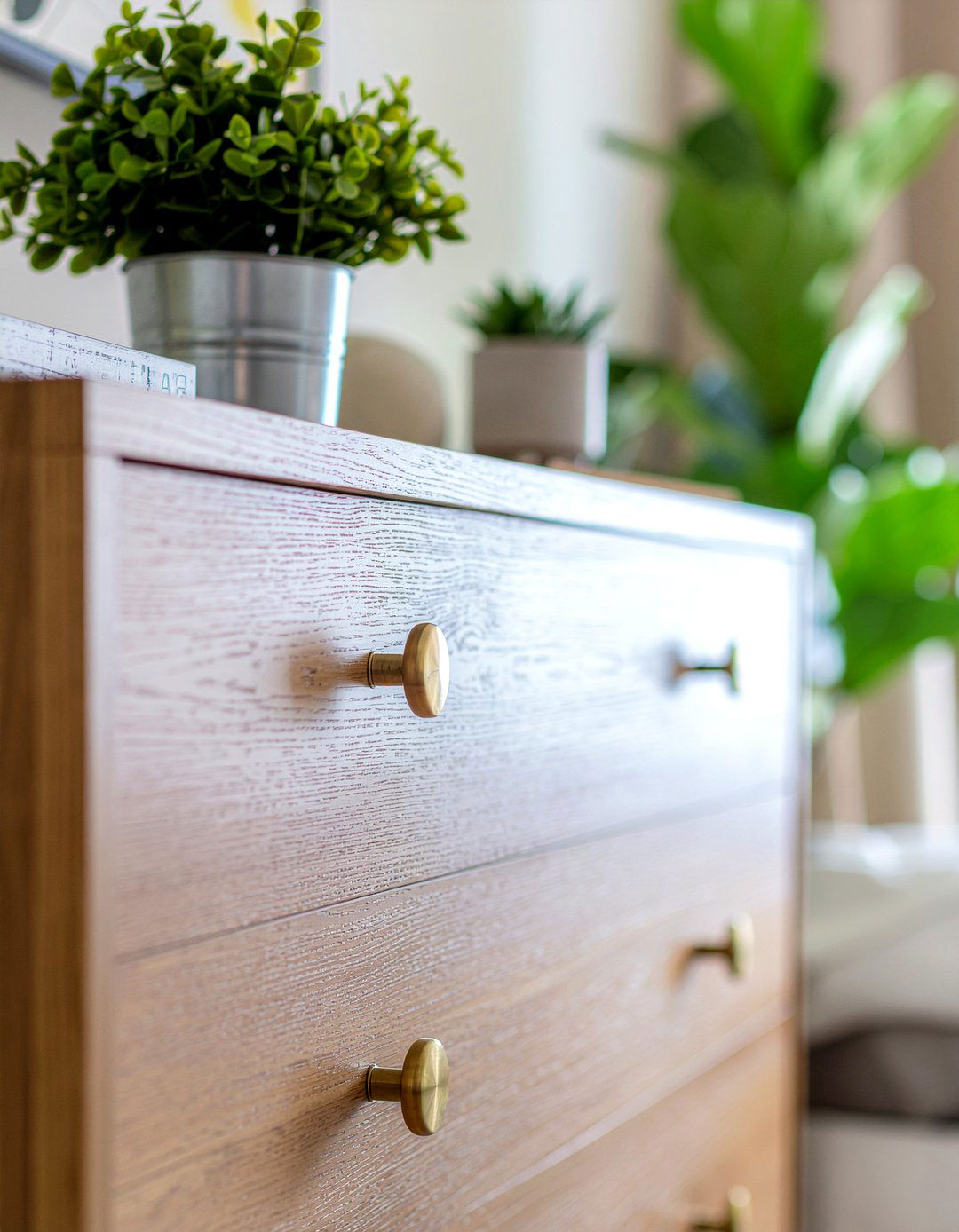 Brass Dresser Knobs - 30 metal accent bedroom ideas