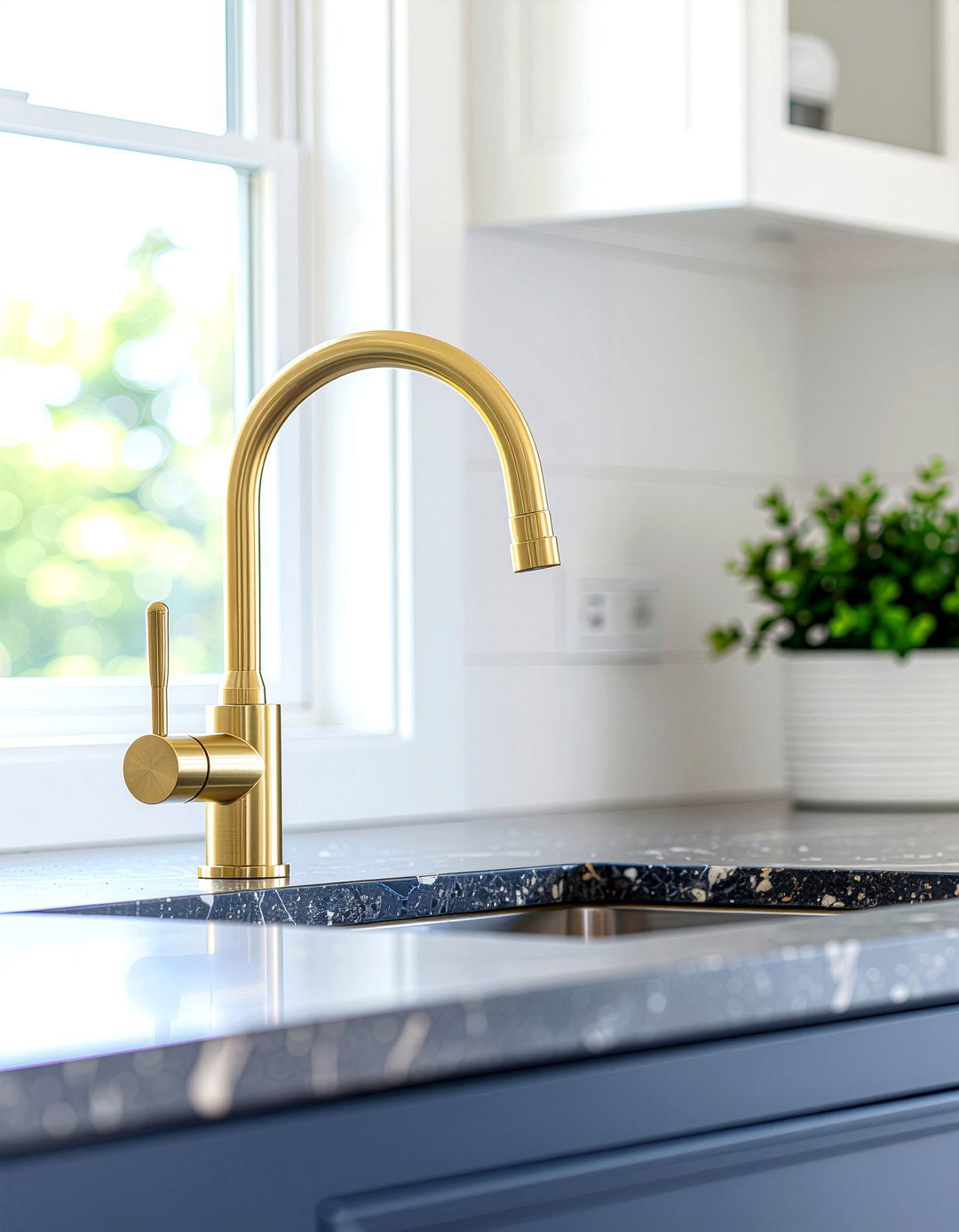 Brass Faucet - 30 bathroom sink accent ideas