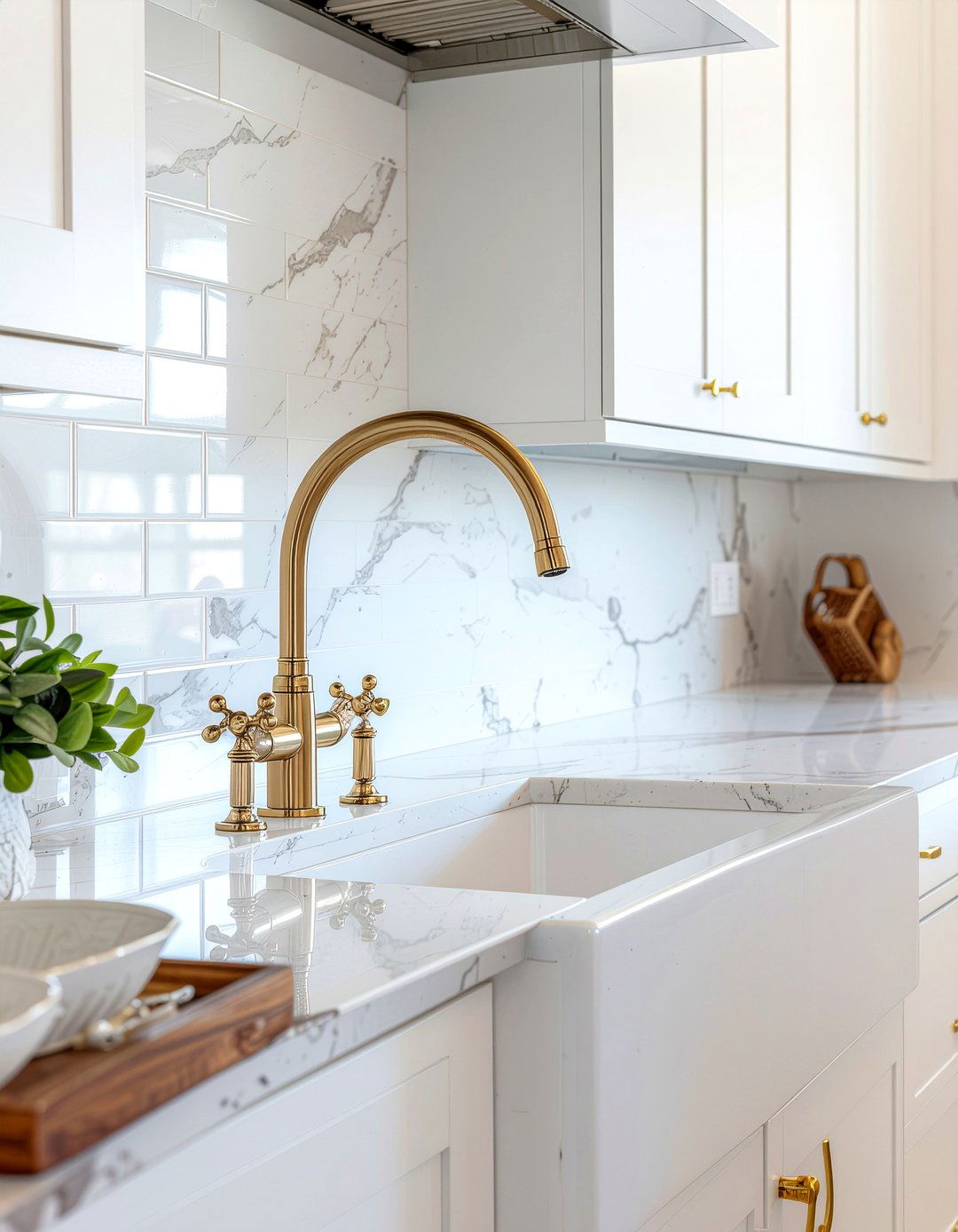 Brass Faucet For Marble Countertops - 30 brass kitchen faucet ideas