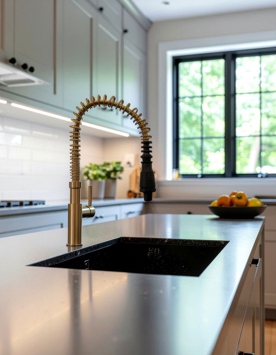 Brass Faucet With Black Accents - 30 brass kitchen faucet ideas