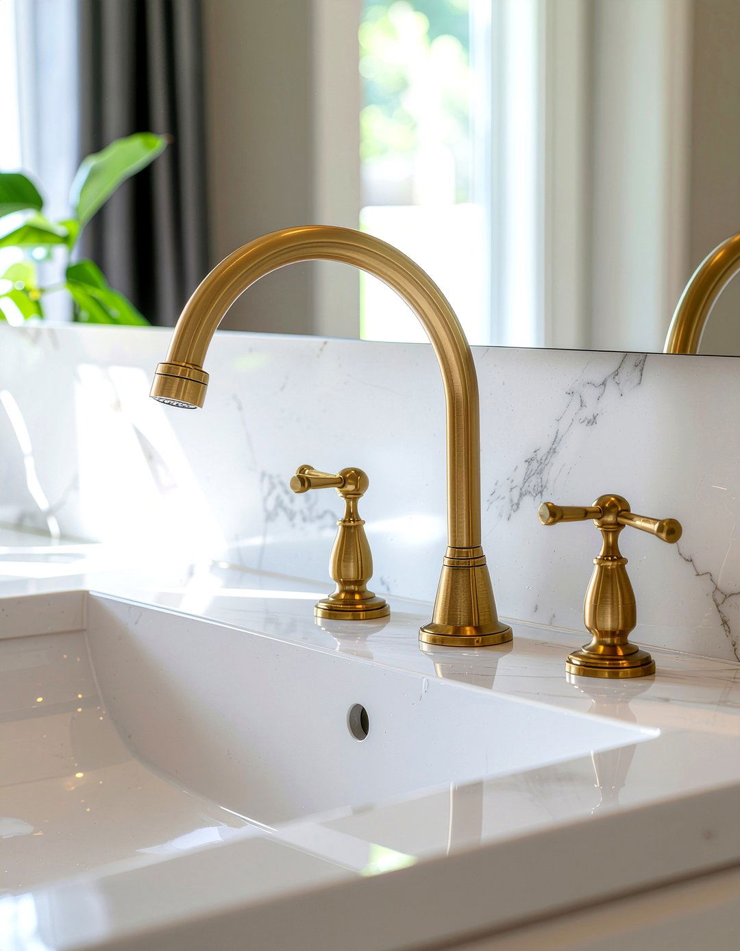 Brass Faucet - 30 bathroom focal point ideas