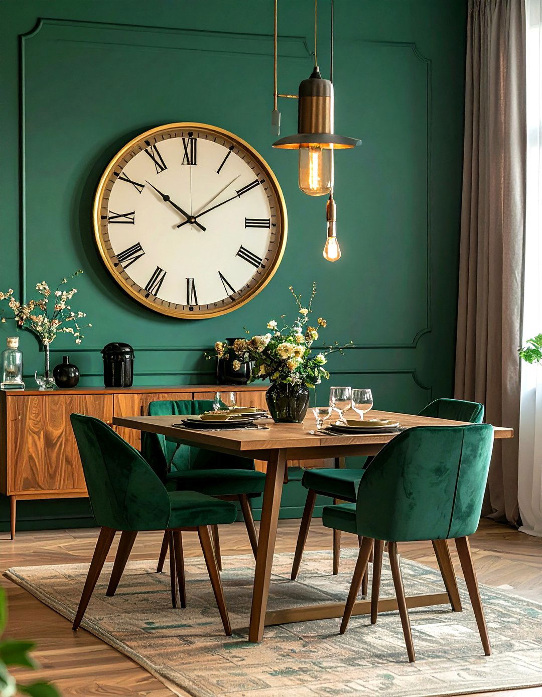 Brass Finish Large Clock - 30 oversized clock ideas