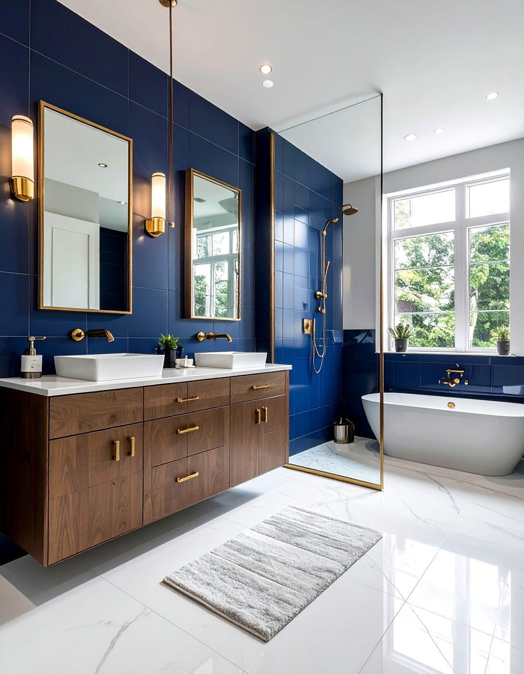 Brass Fixture Bathroom - 30 chic bathroom ideas
