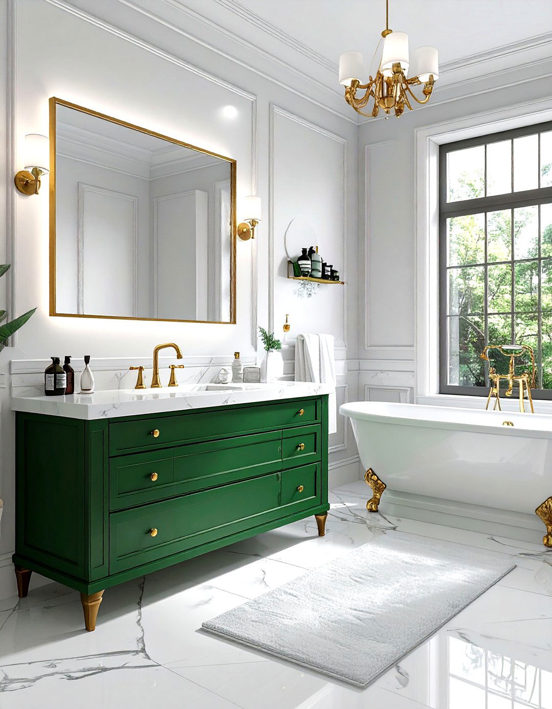 Brass Fixture Bathroom - 30 model home bathroom ideas