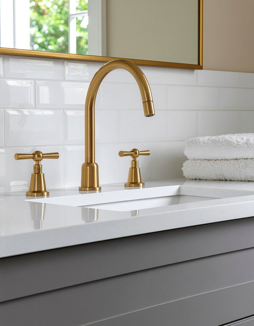 Brass Fixtures - 30 New England bathroom ideas