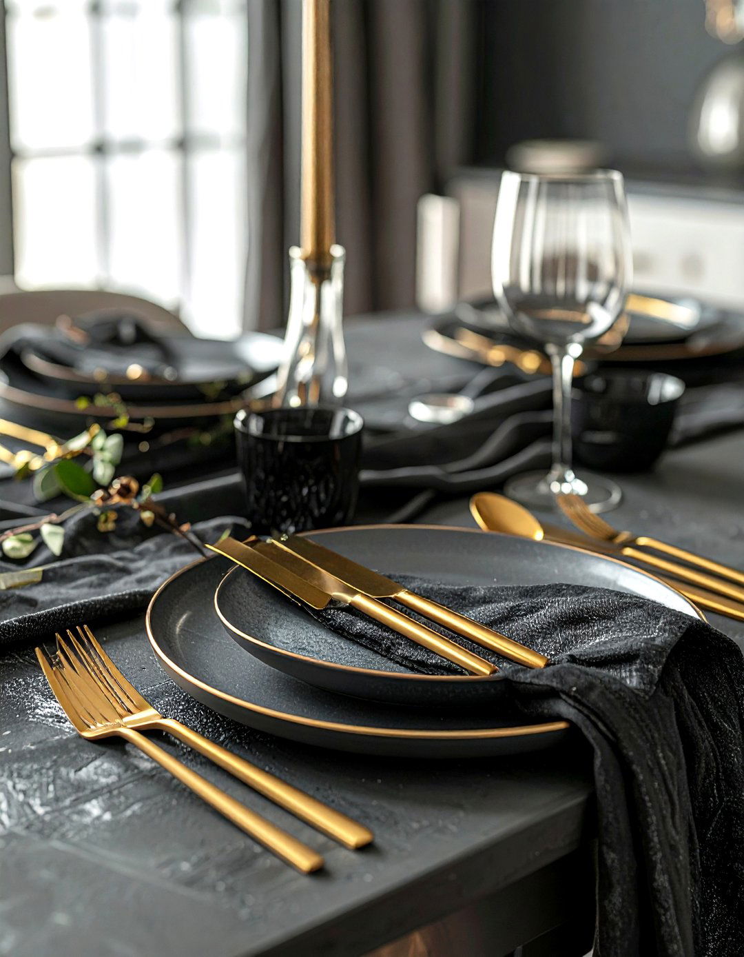 Brass Flatware Set - 30 brass accent dining room ideas