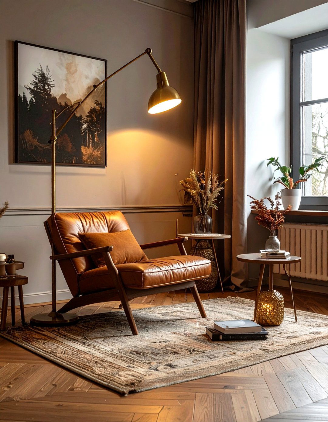 Brass Floor Lamp - 30 brass decor ideas