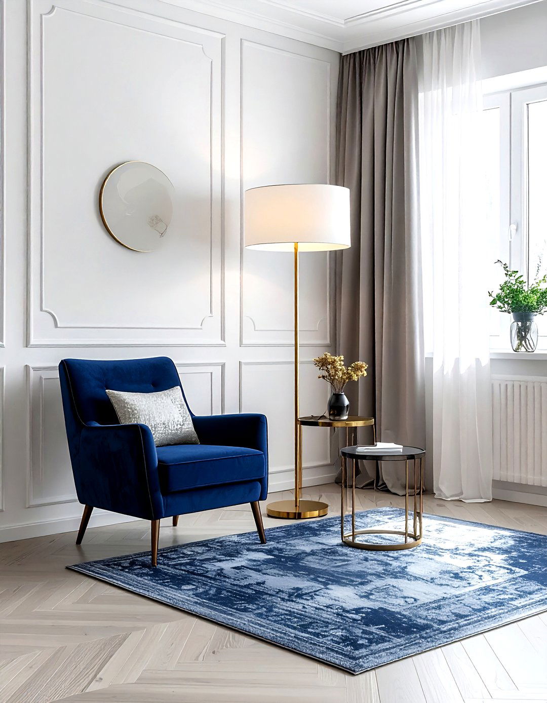 Brass Floor Lamp Living Room - 30 living room transitional furniture ideas