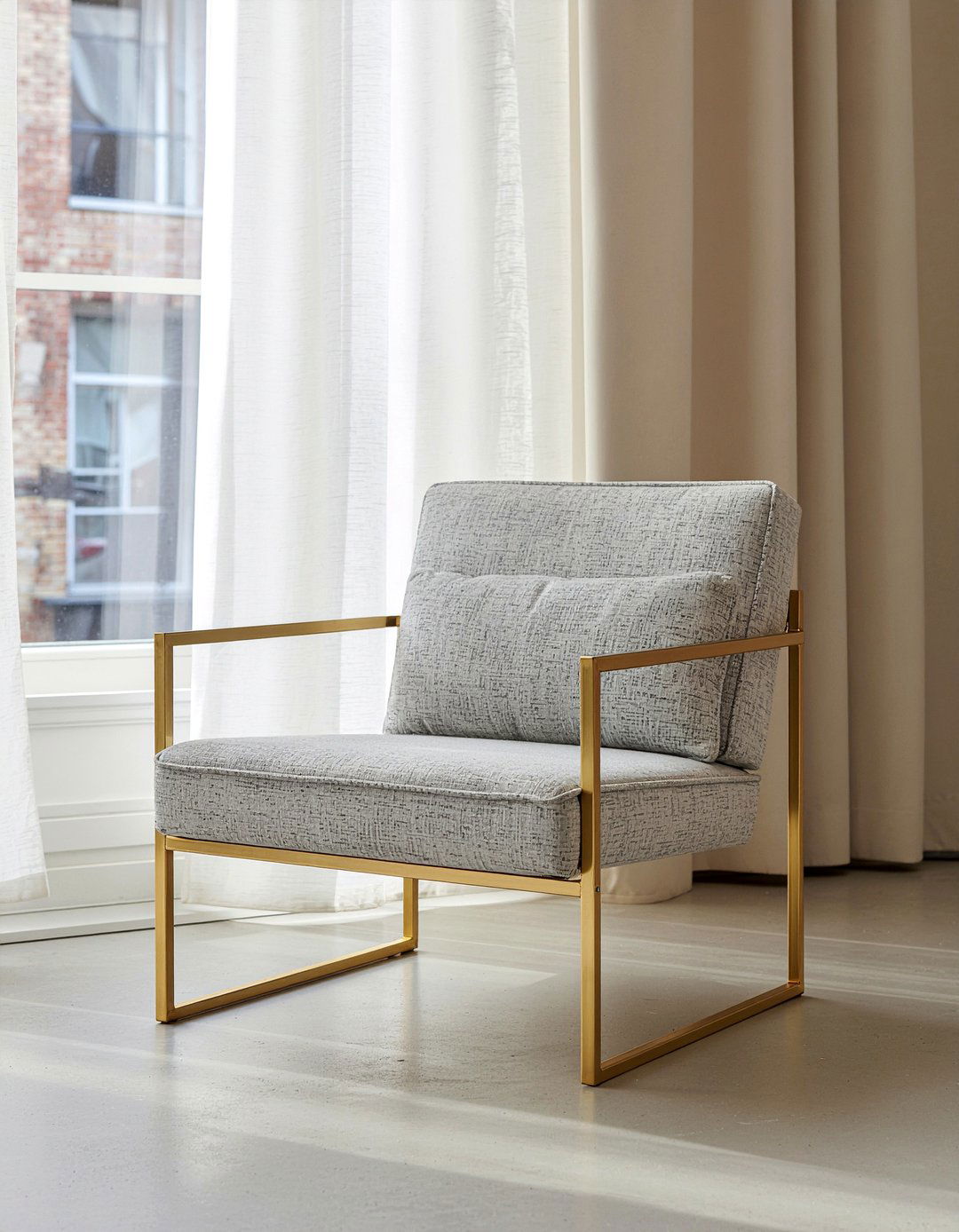 Brass Frame Armchair - 30 living room brass furniture ideas