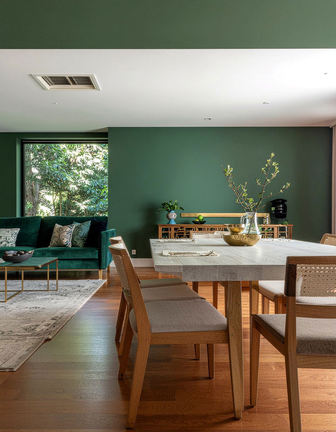 Brass Frame Dining Mirror - 30 dining room mirror ideas