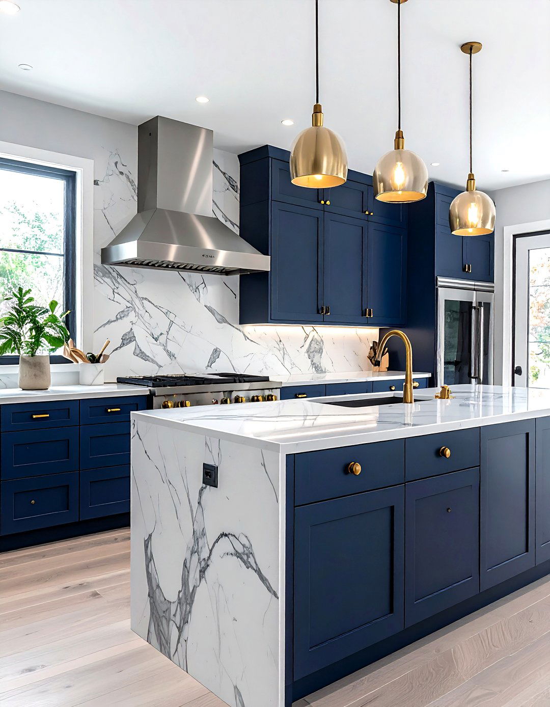 Brass Hardware - 30 kitchen classic element ideas