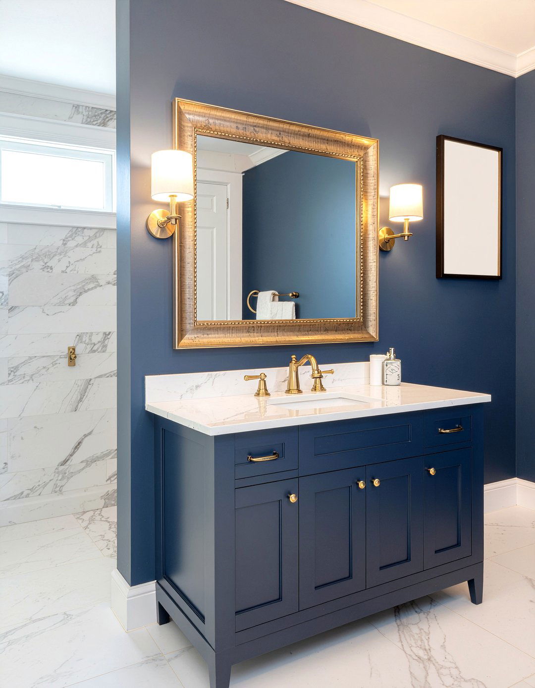 Brass Hardware - 30 powder room ideas