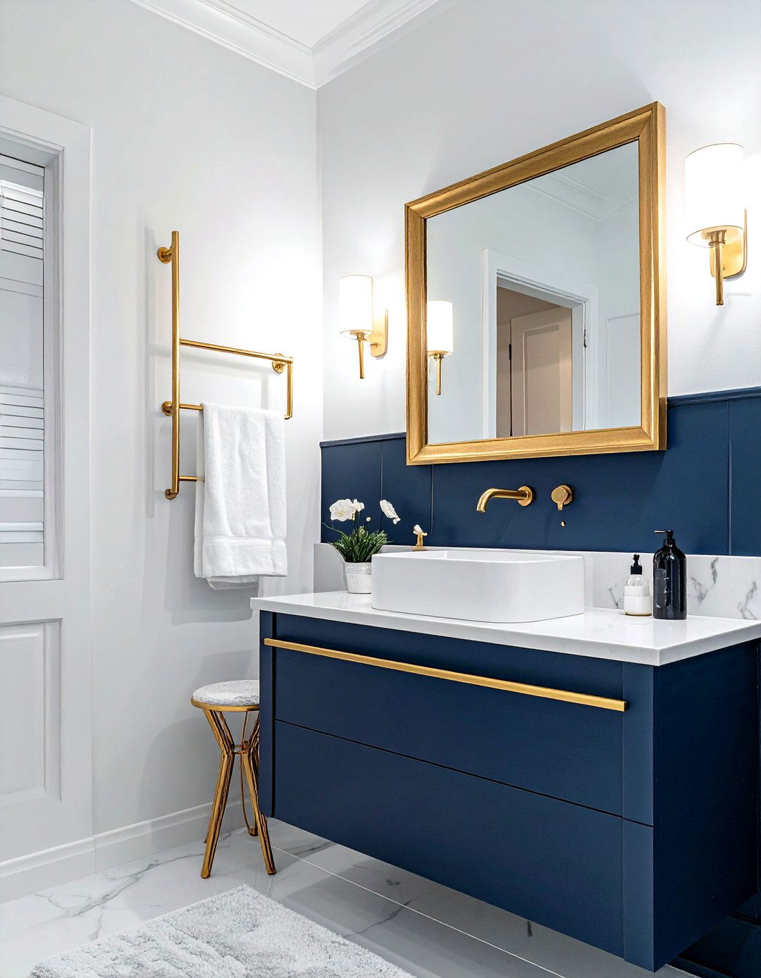 Brass Hardware Accents - 30 one-of-a-kind bathroom ideas