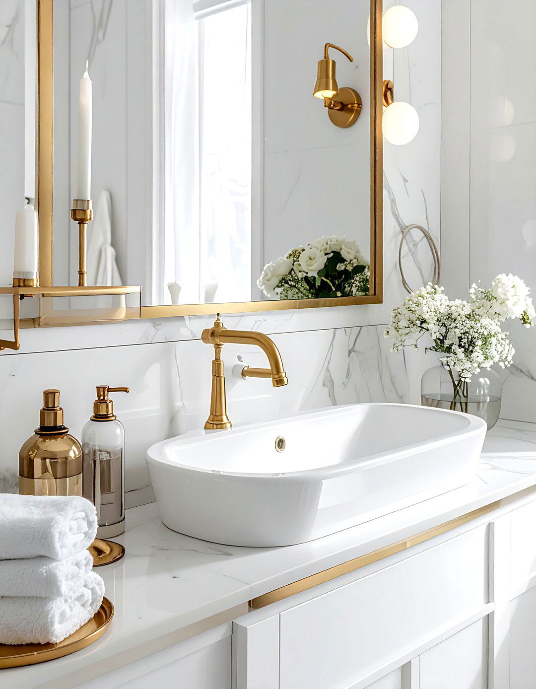 Brass Hardware Bathroom - 30 bathroom room settings