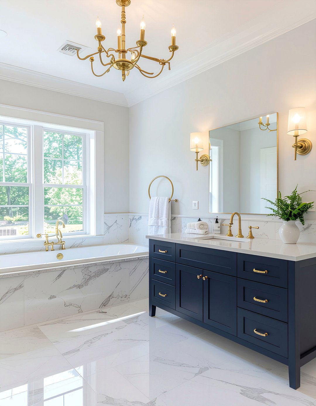 Brass Hardware Bathroom - 30 cozy bathroom settings