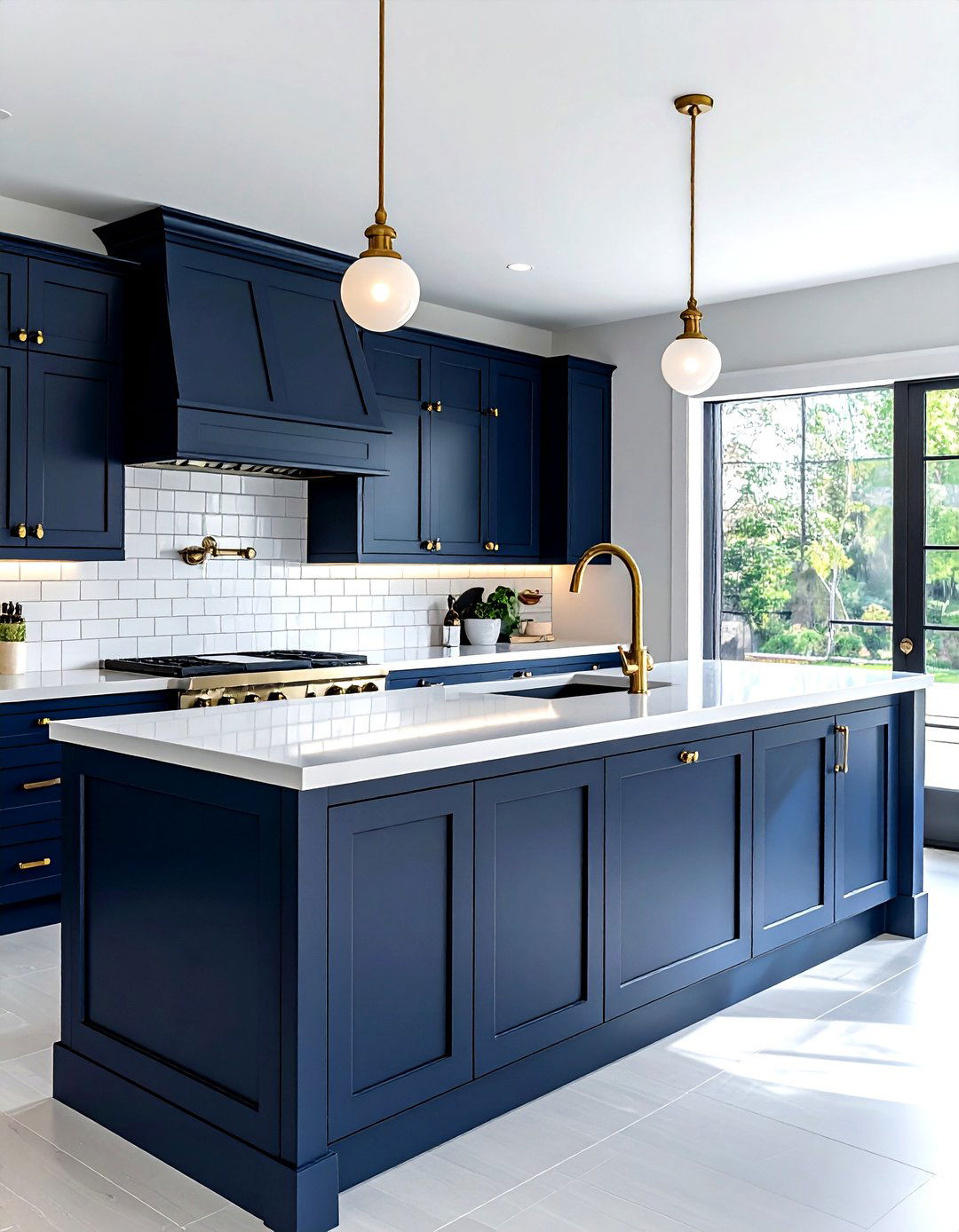 Brass Hardware Beverage Station - 30 kitchen home bar ideas