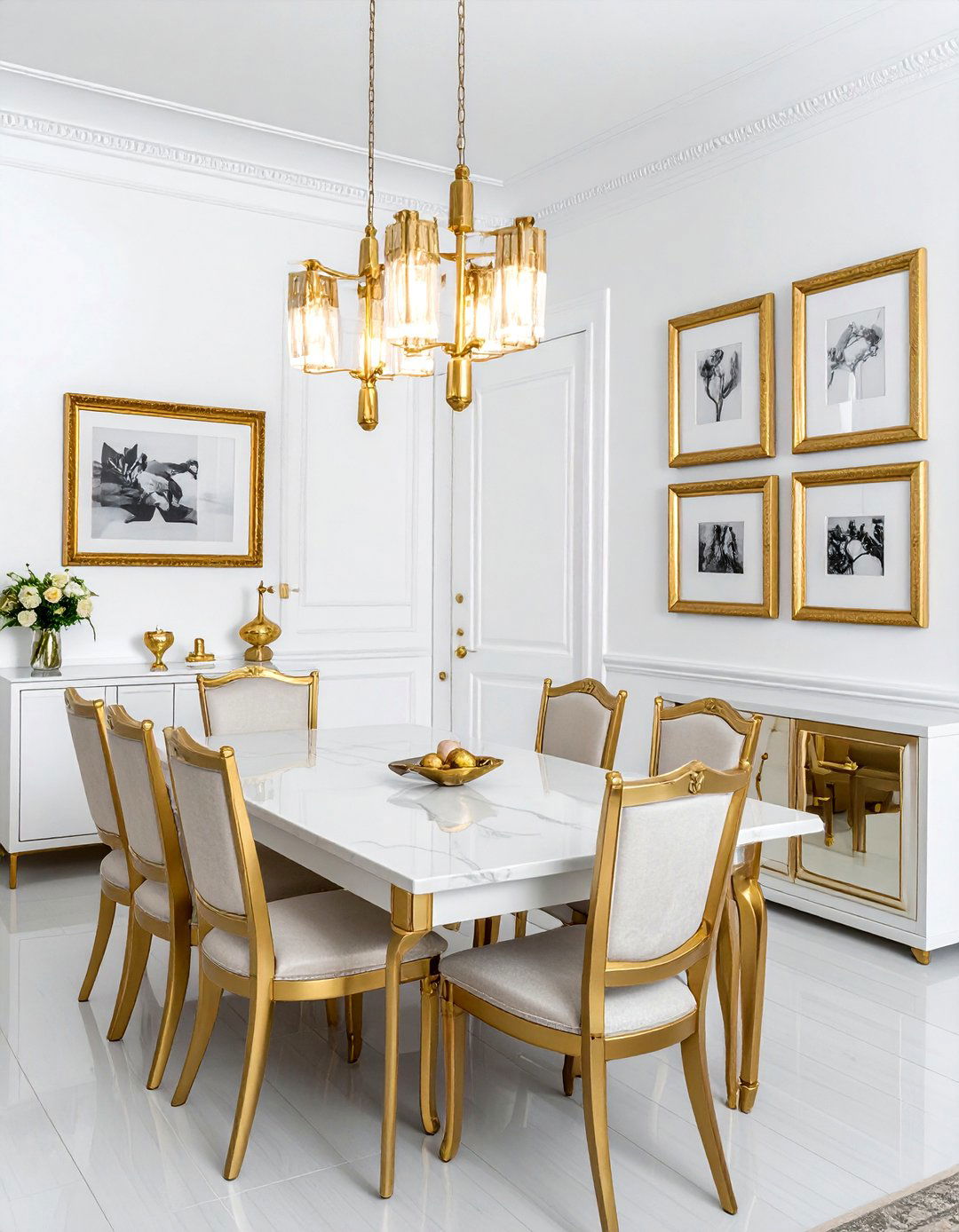 Brass Hardware Decor - 30 regal dining room ideas
