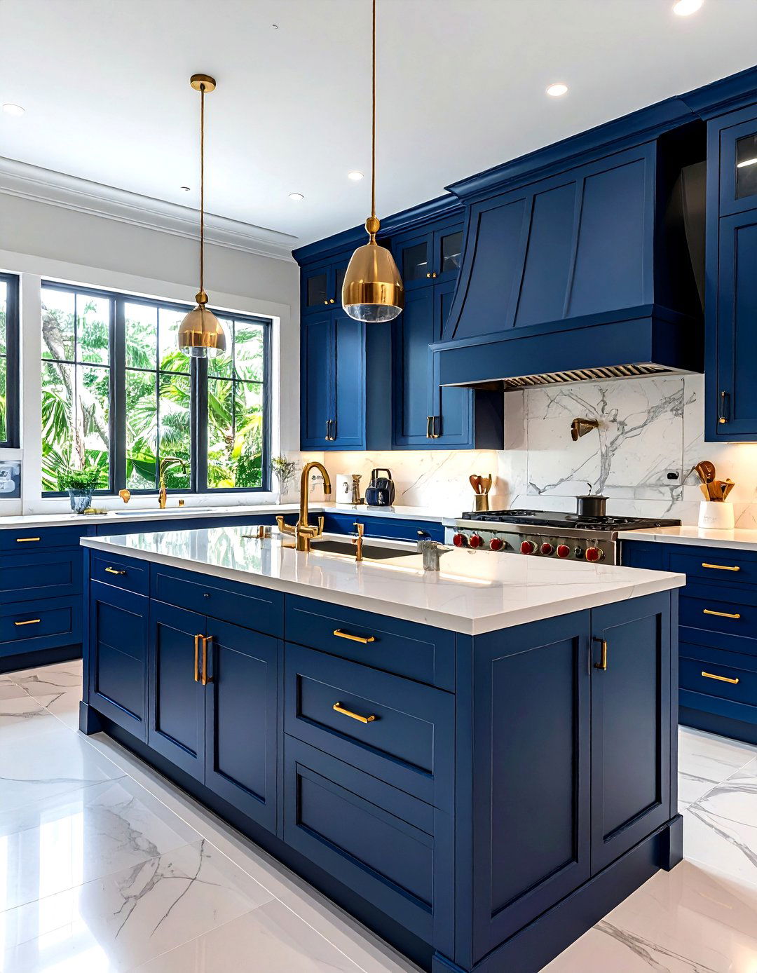 Brass Hardware Finishes - 30 Caribbean kitchen ideas