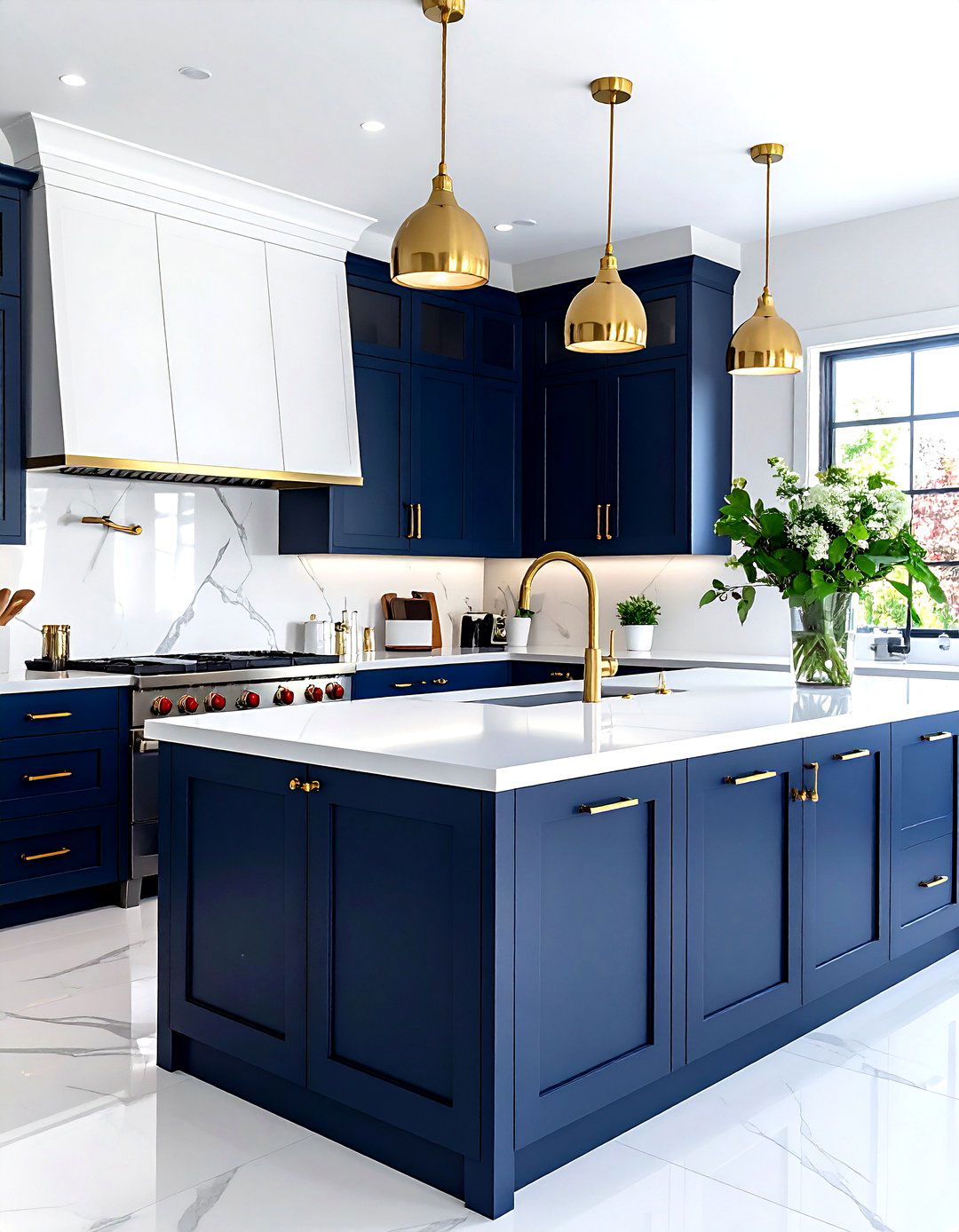 Brass Hardware Kitchen - 30 kitchen inspiration ideas