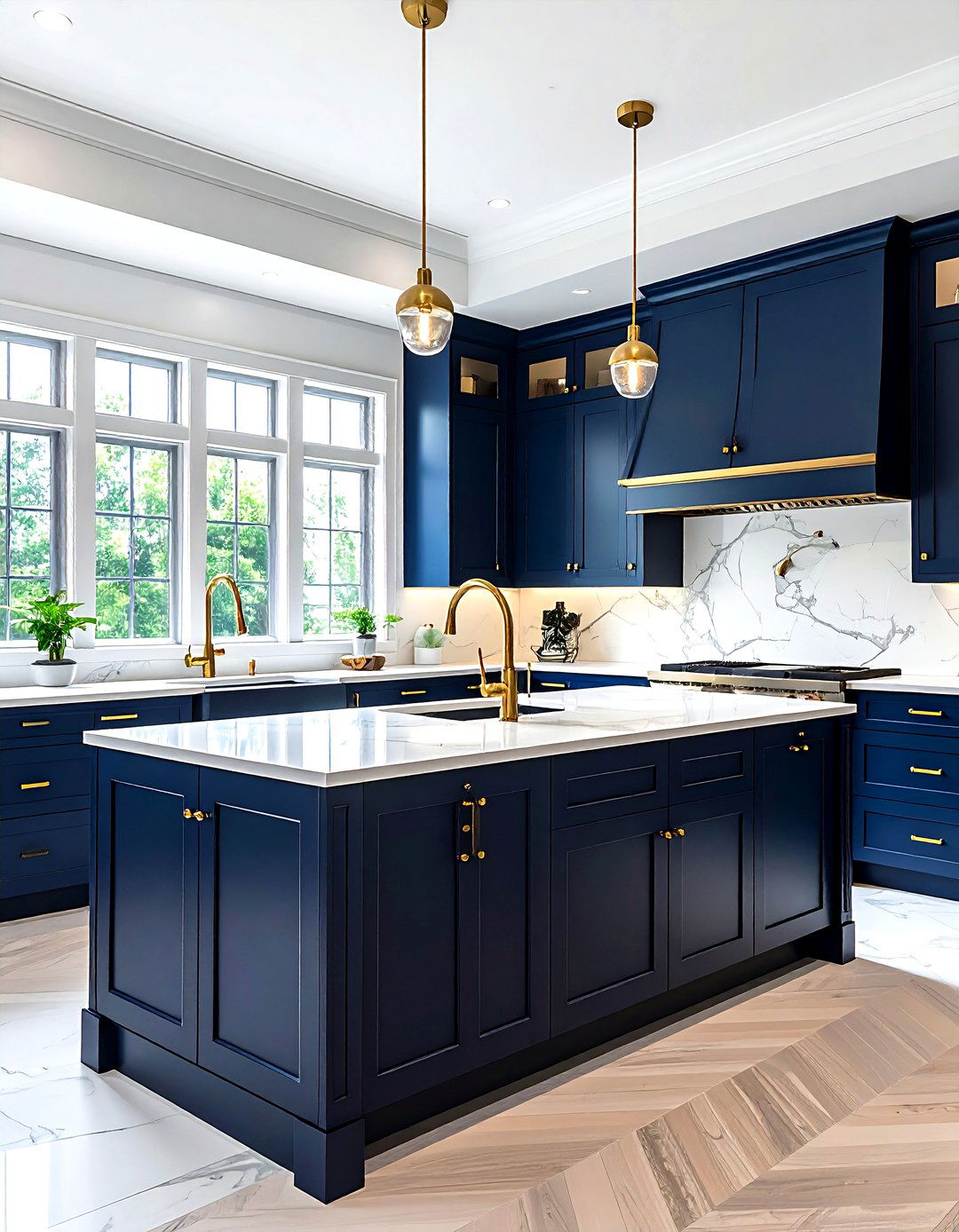 Brass Hardware Kitchen - 30 lake house kitchen ideas