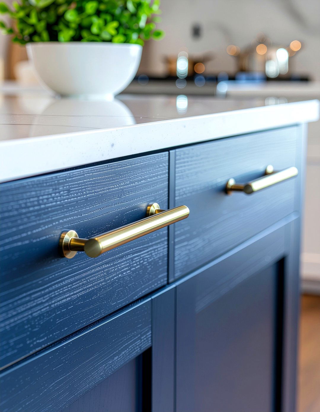 Brass Hardware Update - 30 DIY dining room decor ideas